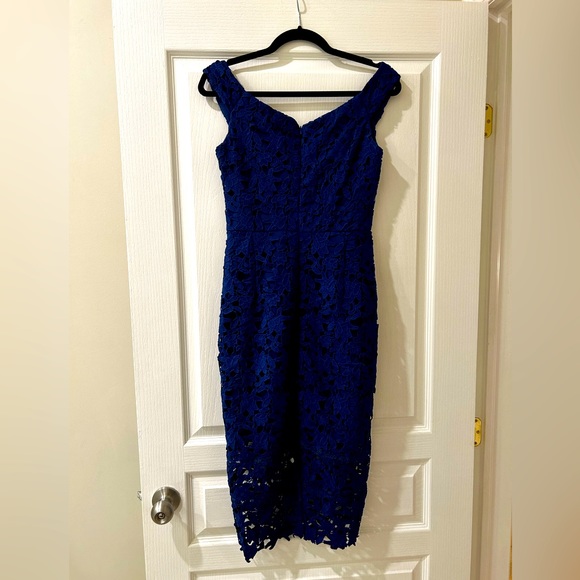 Beautiful sensual laced Grace & Hart Midnight Blue Dress - Picture 4 of 7
